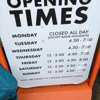 Opening times at Arnside Chip Shop in Arnside