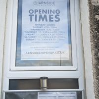 Menu at Arnside Chip Shop in Arnside