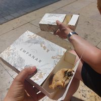 Take away box at Empanar in Lisbon