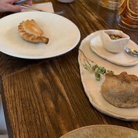 vegan empanadas and tomato sauce   at O Momento - Casa de Empanadas in Lisbon