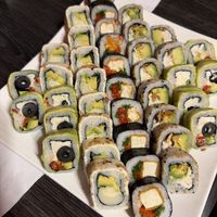 Fresh sushi platter   at BAMBÚ Rolls in Valparaiso