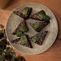 Dessert brownie   at Banyan Bar & Kitchen in Leeds