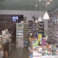 La Corteccia Erboristeria: inside, front: diet products and supplements; center: cosmetics; deep section on the left: food at La Corteccia Erboristeria in Riva Del Garda