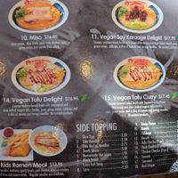 Menu options at Nishiki Ramen - Hillcrest in San Diego