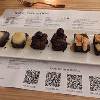 Vegan Brownie Trio Dessert at Vine & Olive in Titusville