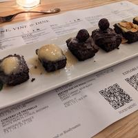 Vegan Brownie Trio Dessert at Vine & Olive in Titusville