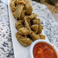 Fried Artichokes with house marinara at Vine & Olive in Titusville