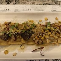 Vegan Polenta Raviolii  at Vine & Olive in Titusville