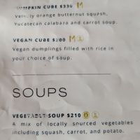 Menu at Moshe Cube in Playa Del Carmen