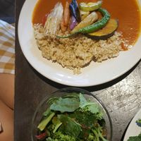 Delicious veggies curry with brown rice! at Cafe Sukkara - 수카라 in Seoul