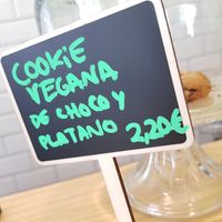 A vegan cookie at Coco Bar - Tirso de Molina in Madrid