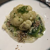 Baked baby cauliflower, soubise, pearl couscous  #Veganuary at and/or  in Antwerpen