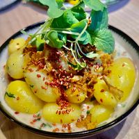 Creamy Baby Potatoes, Crunchy Onions, Umeboshu Sesame at and/or  in Antwerpen