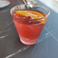 Homemade Pina colada iced tea at Giulietta - Pizzeria & Cucina Vegana in Lisbon