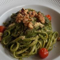 Linguini pesto at Giulietta - Pizzeria & Cucina Vegana in Lisbon