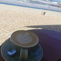 Decaf cappuccino with oat milk at Balagan Ericeira in Ericeira