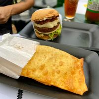 Sitting outside at Veguai in Florianopolis