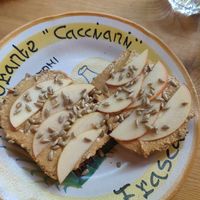 Peanut butter and apple toast at Ammazza Caffé in Verona