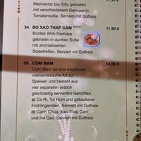 Menu 11 of Green Vegan. at Ben‘s Cuisine in Berlin