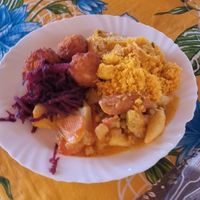 Prato recheado de gratidão at Restaurante Manguezal in Itaparica