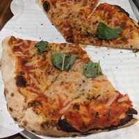 Margherita pizza with vegan cheese at Bacio Italiano in Tucson