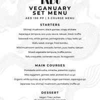 Veganuary menu #Veganuary at TABŪ in Dubai