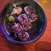 Shimeji mushroom nigiri   at TABŪ in Dubai