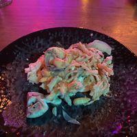 Mushroom ceviche  at TABŪ in Dubai