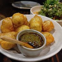 Papas with vegan dips at Pastuso in Melbourne