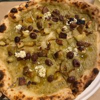 CHECUBO (Vegan)
Patate al forno, Feta veg al rosmarino Veghu, Crema di Carciofo, Olieddas, Olio EVO fruttato medio. at Pizzeria Grains in Cagliari