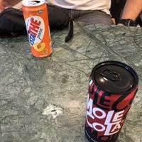 Ice tea and local Coke Zero   at Pizzeria Grains in Cagliari