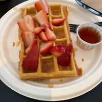 Vegan and gluten free waffle!  at Waffle Frolic in Ithaca
