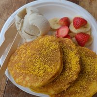 Vegan pumpkin flappjacks at Oranjezicht City Farm Market in Cape Town