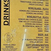 Drinks at Yens Vietnamese Street Food in Cape Town