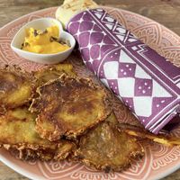 Homemade wrap with grilled vegetables, "legumbritas", pesto and smashed potatoes  #Veganuary at Alubia plant power in Mallorca