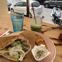 Kebab and water  at Alubia plant power in Mallorca