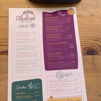 Actual menu   at Alubia plant power in Mallorca