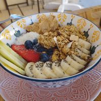 Acai burger at Alubia plant power in Mallorca