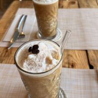 Iced Latte Macchiato   at Alubia plant power in Mallorca