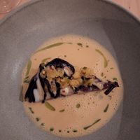 3rd course: red cabbage with tonka sauce at Gerüchteküche in Graz