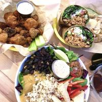 Buffalo cauliflower, Buffalo wrap, & burrito bowl   at North Star Lounge in Ann Arbor