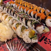 Sushi plate to share at ŠMAK in Bratislava