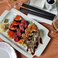 Sushi platter at ŠMAK in Bratislava