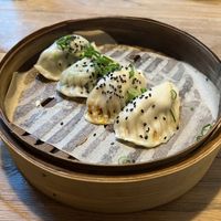 spinach and tofu / baked pumpkin and peanuts dumplings   at Dim Sum Spot - Anděl in Prague