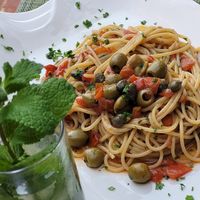 Pasta Tomato and Olive at SAPORI ITALIANI in Trinidad