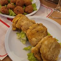 Tostones and Taro balls at D' Animas in Havana