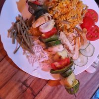 Skewer with vegetables at El Bily in Vinales