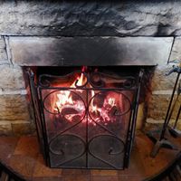 Roaring fire (January 2023) at The Plough in Sheffield