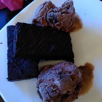 Chocolate brownies with ice cream 😍 (January 2023) at The Plough in Sheffield