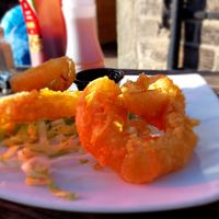 Huge onion rings! at The Plough in Sheffield